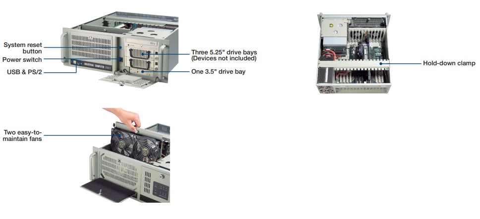 어드밴텍 IPC-610MB-00LD/705G2/I5-6500/8G/1T/300W/DVD