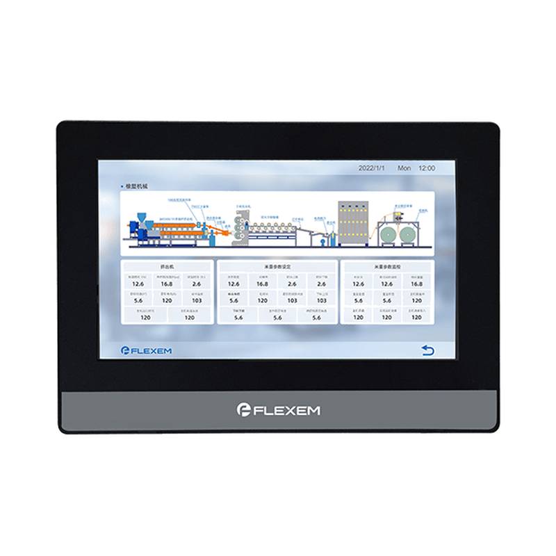 식품 가공 장비용 고휘도 디스플레이를 탑재한 Flexem FE6370HC 7인치 터치 스크린 HMI 패널